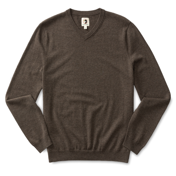 Buckley Merino V-Neck Sweater - Ash Brown