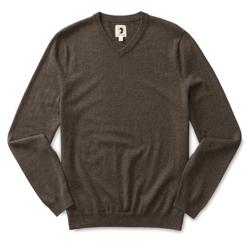 Buckley Merino V-Neck Sweater - Ash Brown