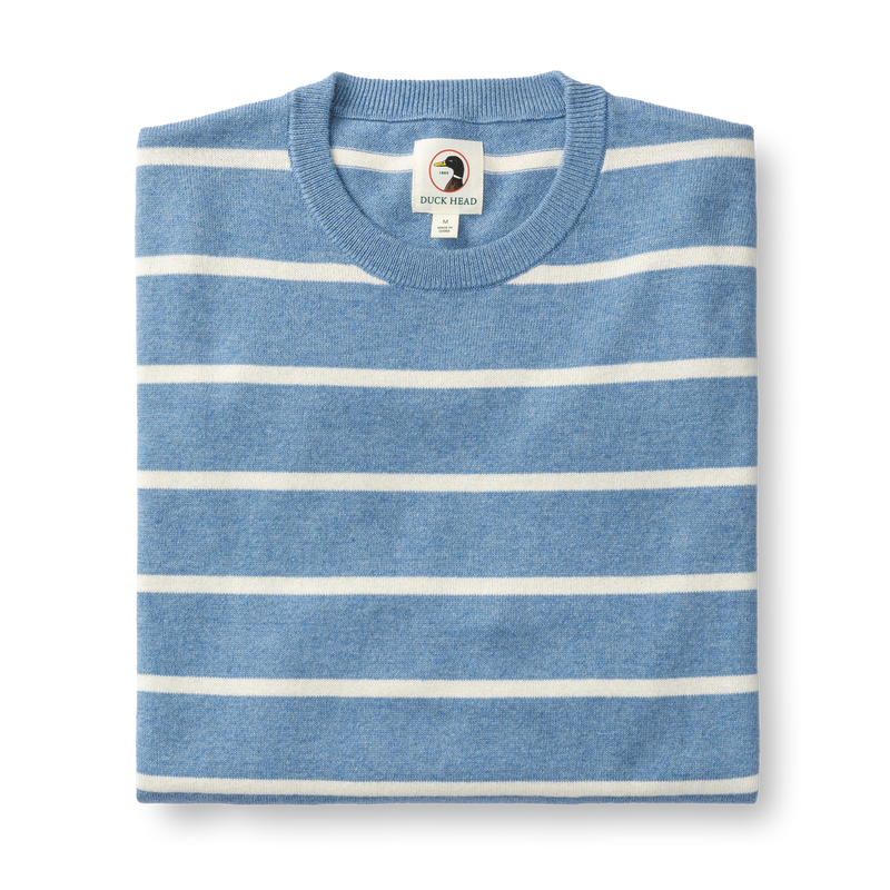 Glenwood Stripe Crewneck Sweater - Shadow Blue