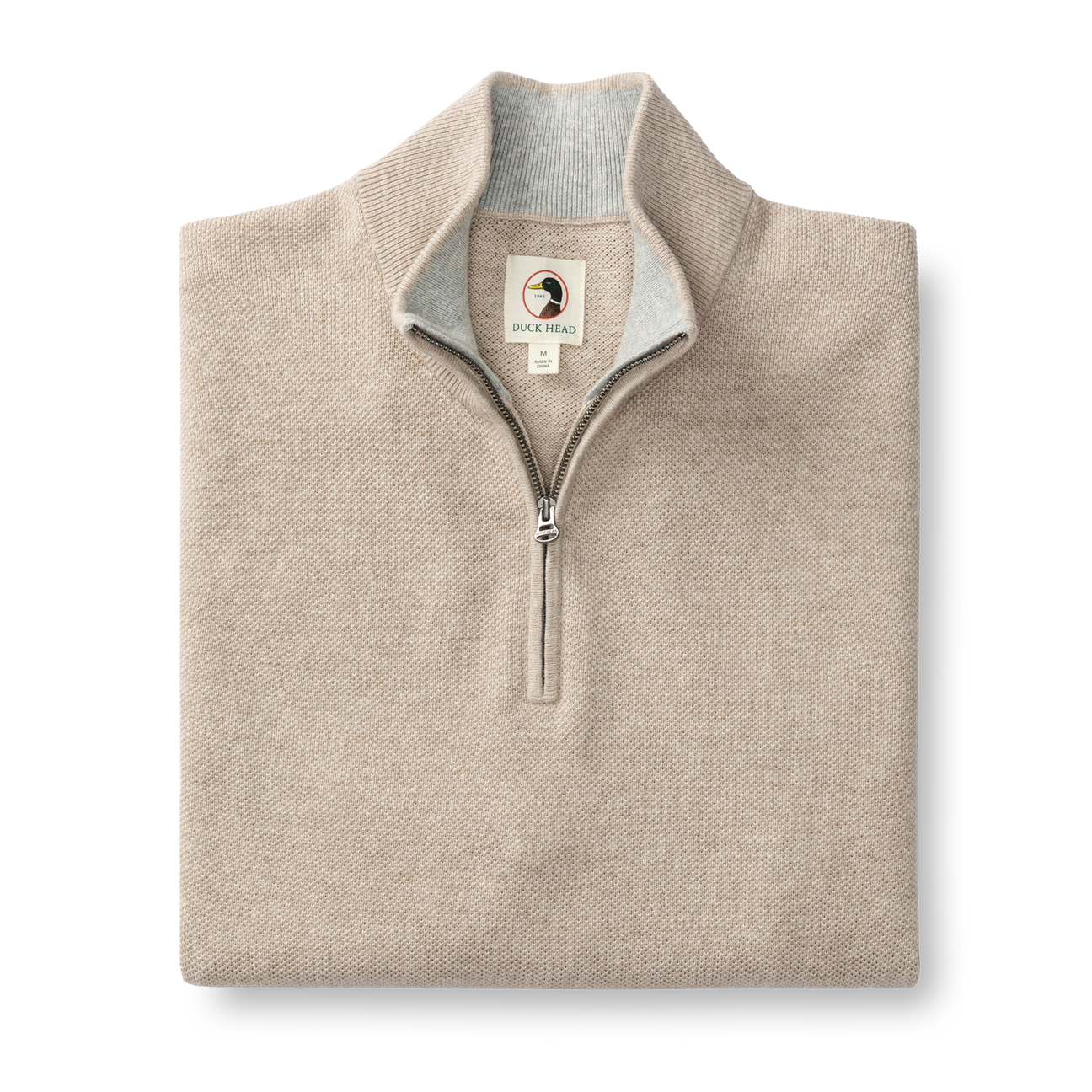 Colton Pique 1/4 Zip Sweater - Tan
