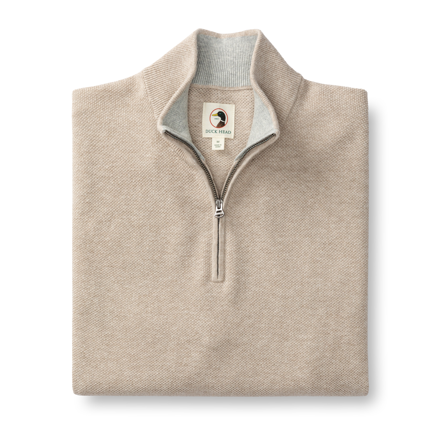 Colton Pique 1/4 Zip Sweater - Tan