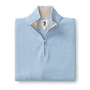 Colton Pique 1/4 Zip Sweater - Light Blue