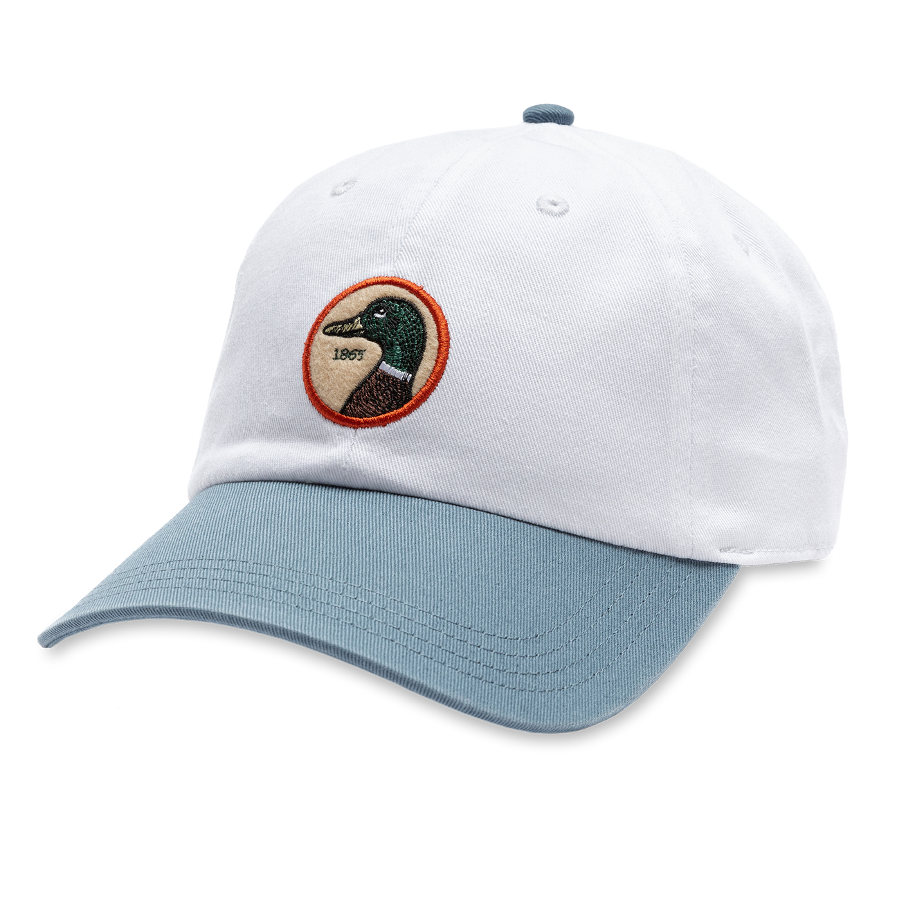 Circle Patch Twill Hat - White
