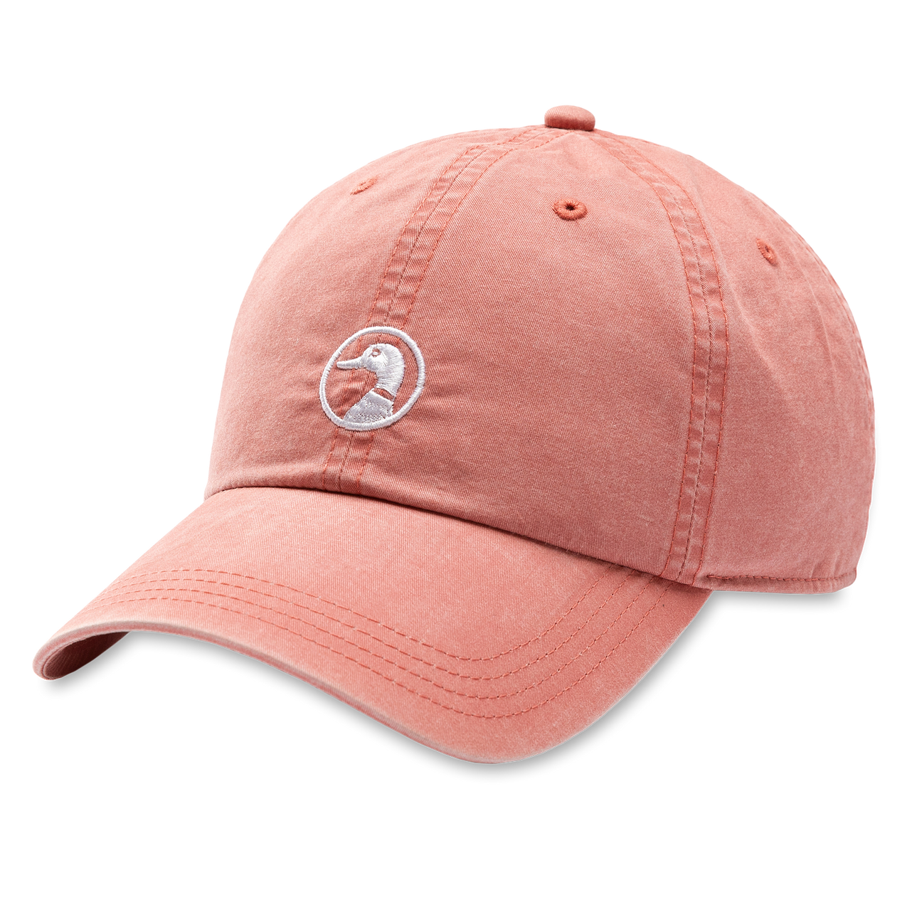 Embroidered Duck Twill Hat - Sunkist Red