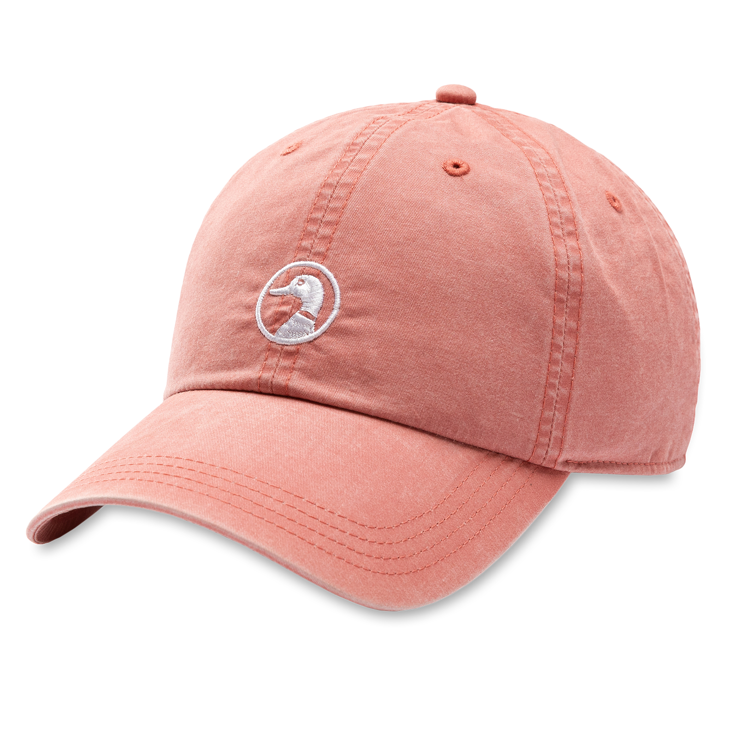 Embroidered Duck Twill Hat - Sunkist Red