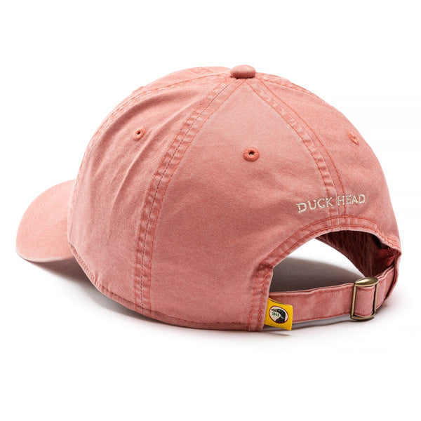 Embroidered Duck Twill Hat - Sunkist Red