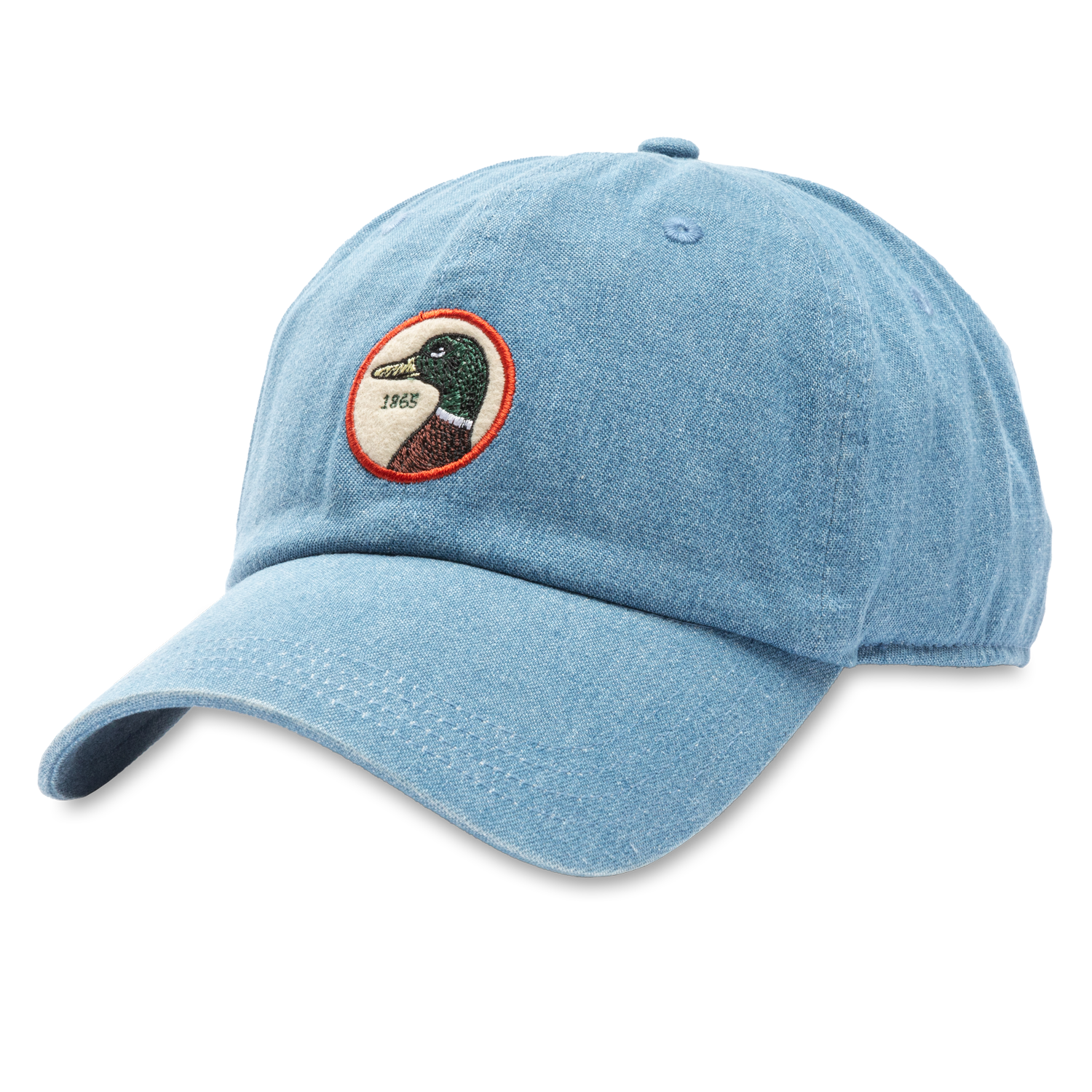 Circle Patch Denim Hat - Blue
