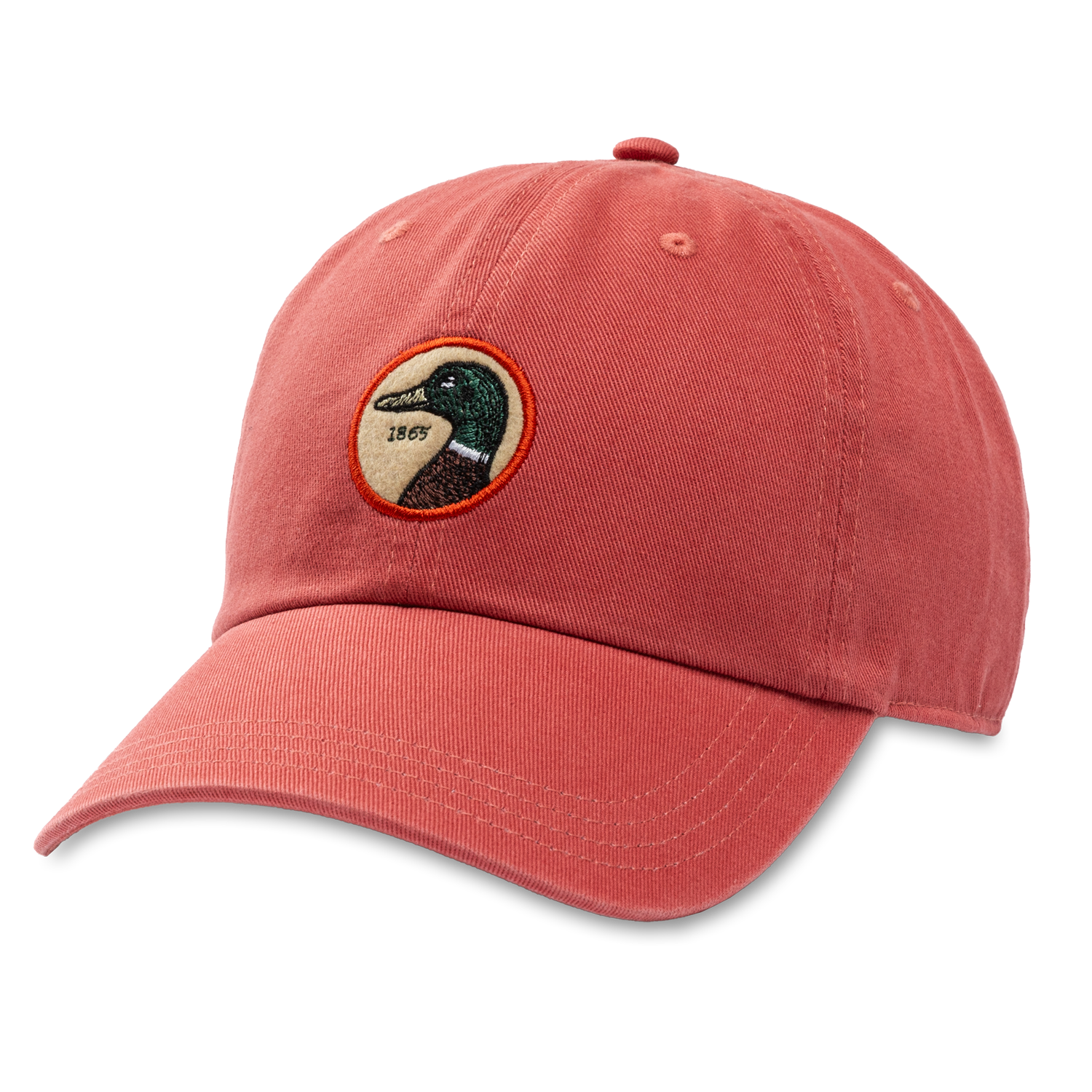 Circle Patch Twill Hat - Classic Red