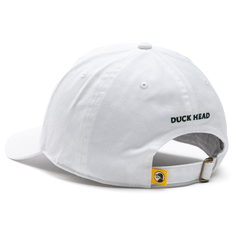 Embroidered Duck Twill Hat - White