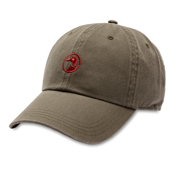 Embroidered Duck Twill Hat Crocodile Brown