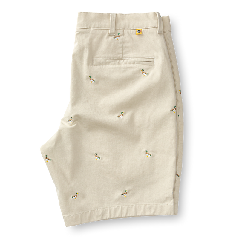 9" Gold School Chino Short - Emb Stone