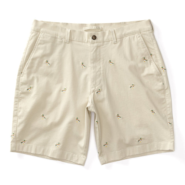 9" Gold School Chino Short - Emb Stone