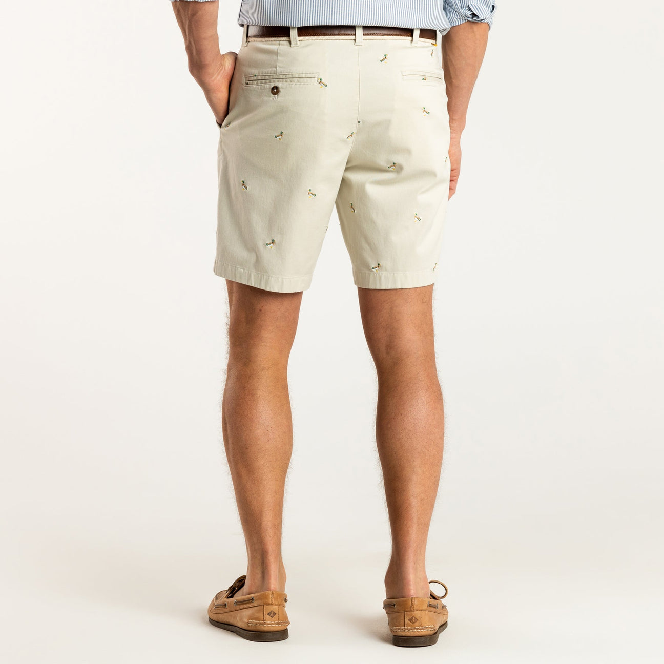 9" Gold School Chino Short - Emb Stone