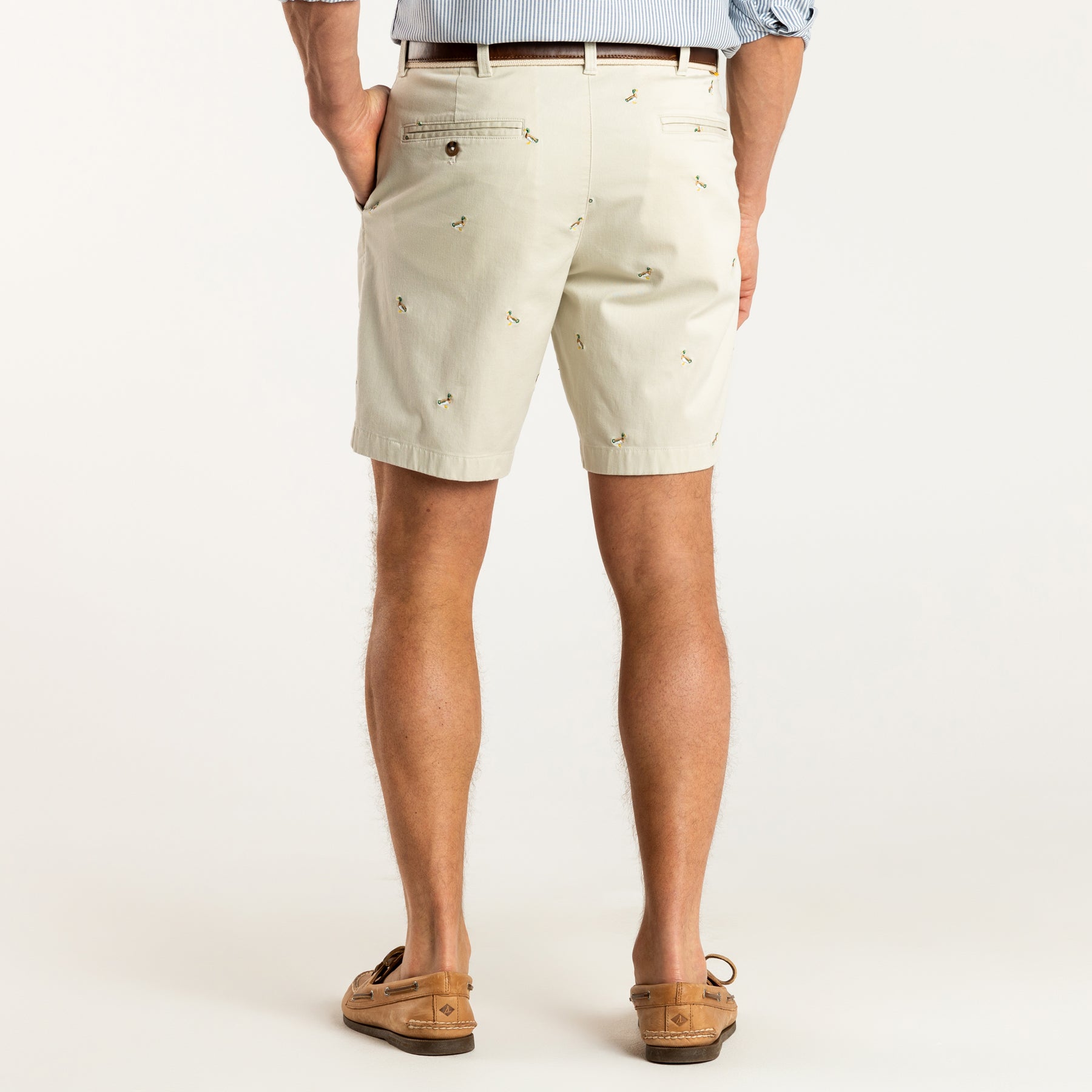 9" Gold School Chino Short - Emb Stone