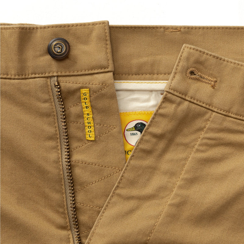 9" Gold School Chino Short - Dark Khaki