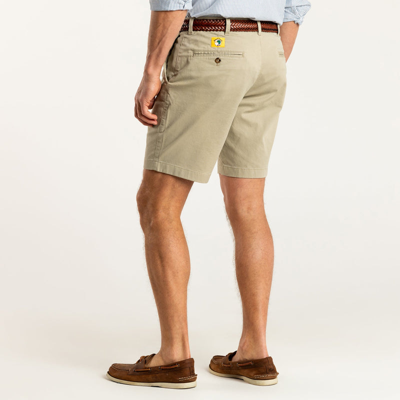 9" Gold School Chino Short - Khaki Gold Patch