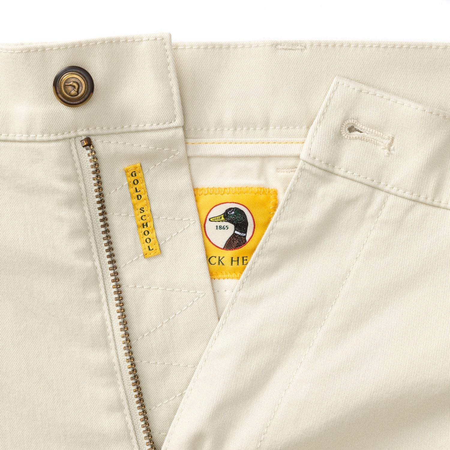 9" Gold School Chino Short - Stone Gold Patch