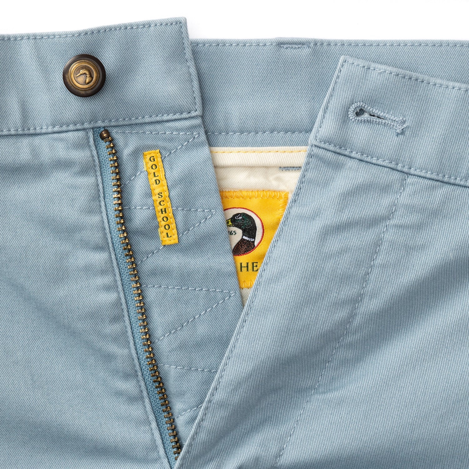 7" Gold School Chino Short - River Blue