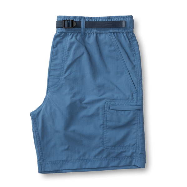 7" On The Fly Performance Short - Shadow Blue