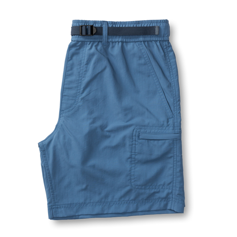 7" On The Fly Performance Short - Shadow Blue