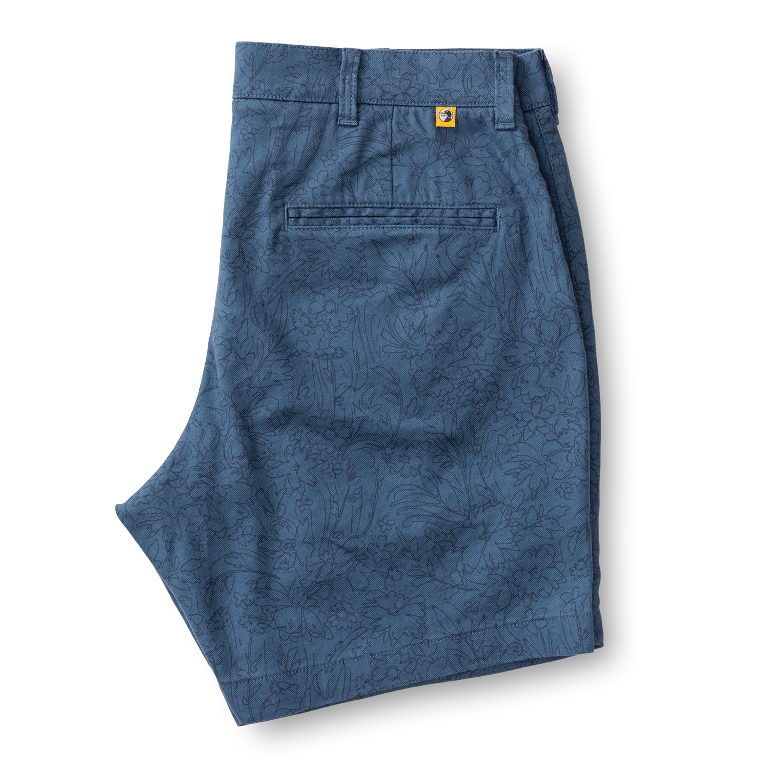 7" Linen Gold School Chino Short - Shadow Blue