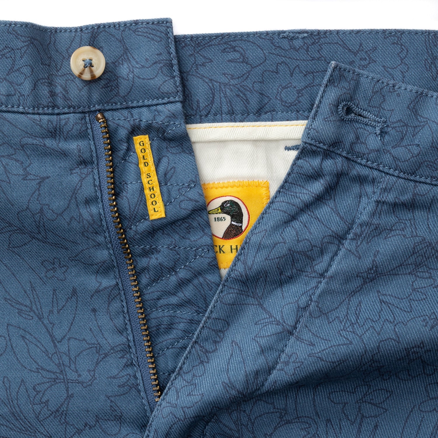 7" Linen Gold School Chino Short - Shadow Blue