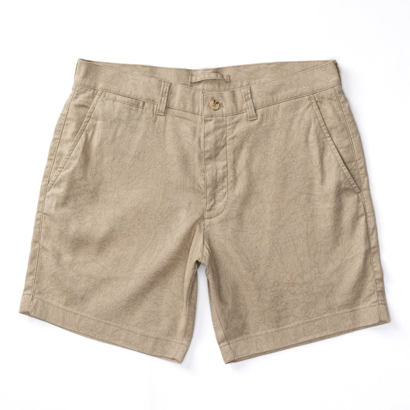 7" Linen Gold School Chino Short - Tan