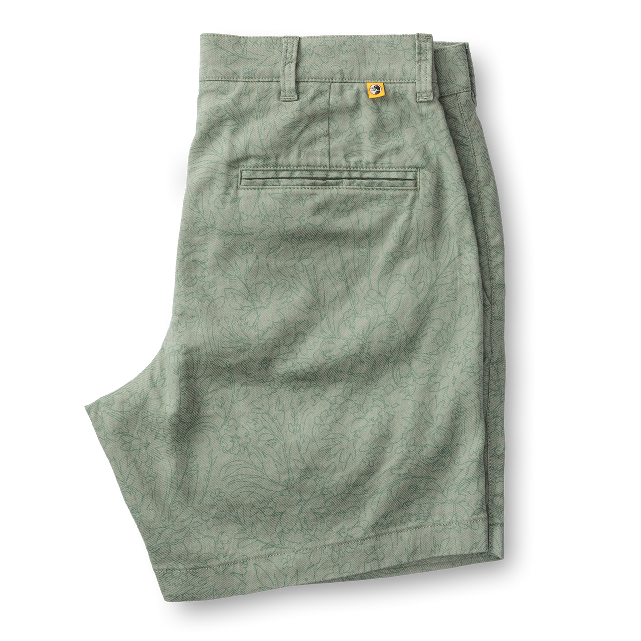 7" Linen Gold School Chino Short - Shadow Green