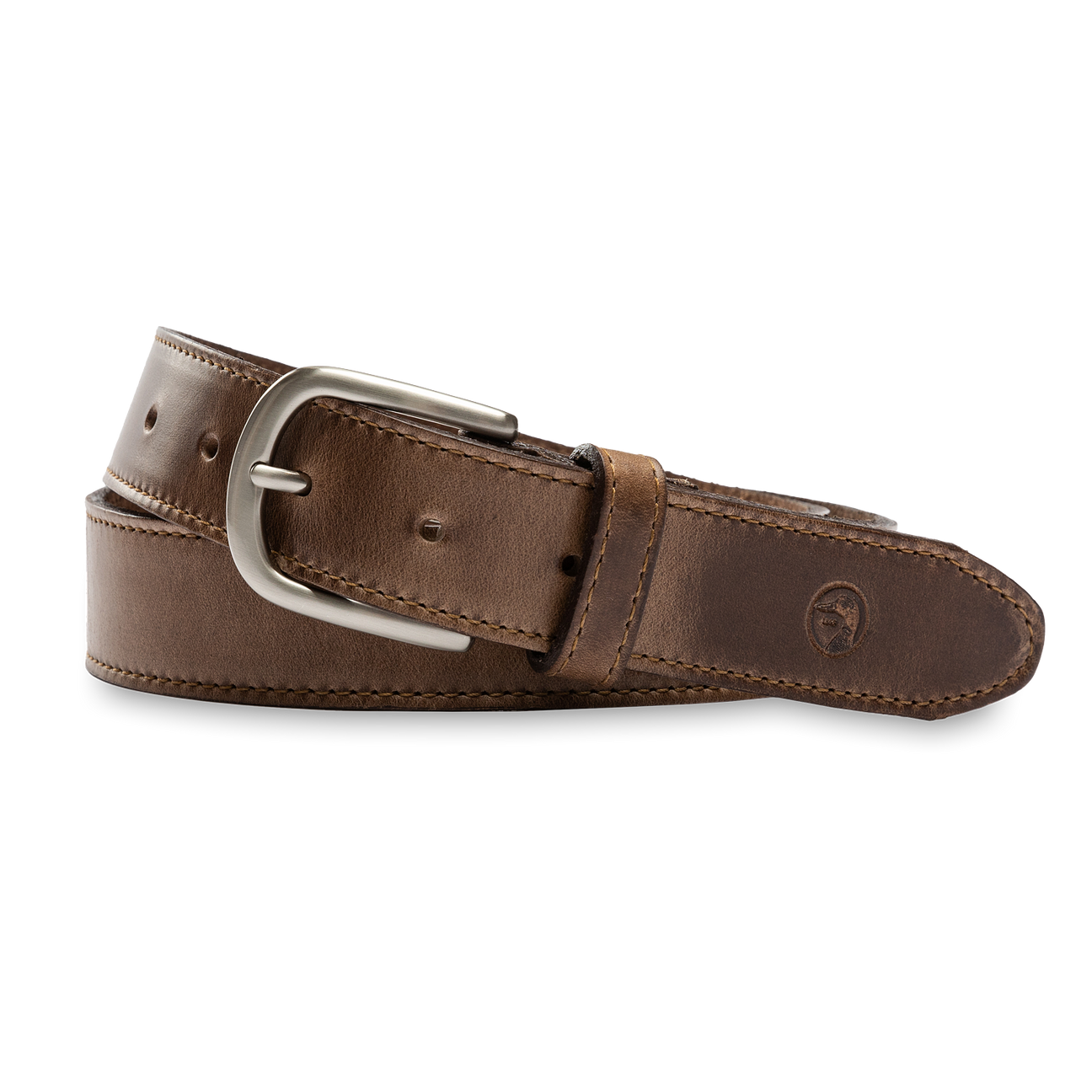Leather Belt - Brown with Nickel