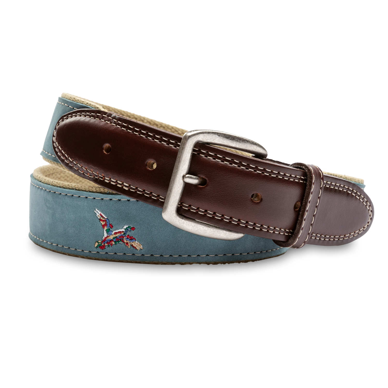 Embroidered Mallard Belt