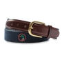 Embroidered Logo Web Belt - Navy