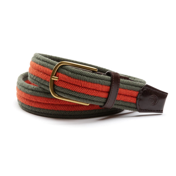 Striped Braided Belt