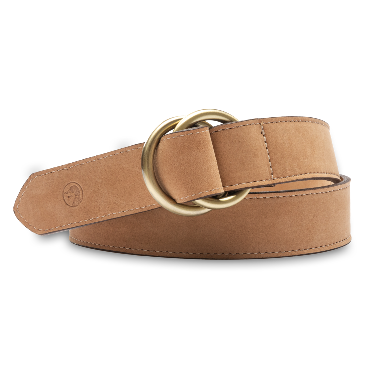Suede O-Ring Belt - Tan
