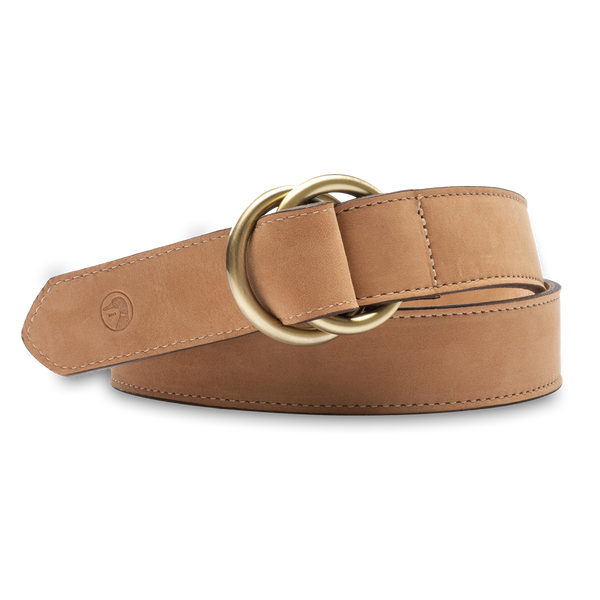 Suede O-Ring Belt - Tan