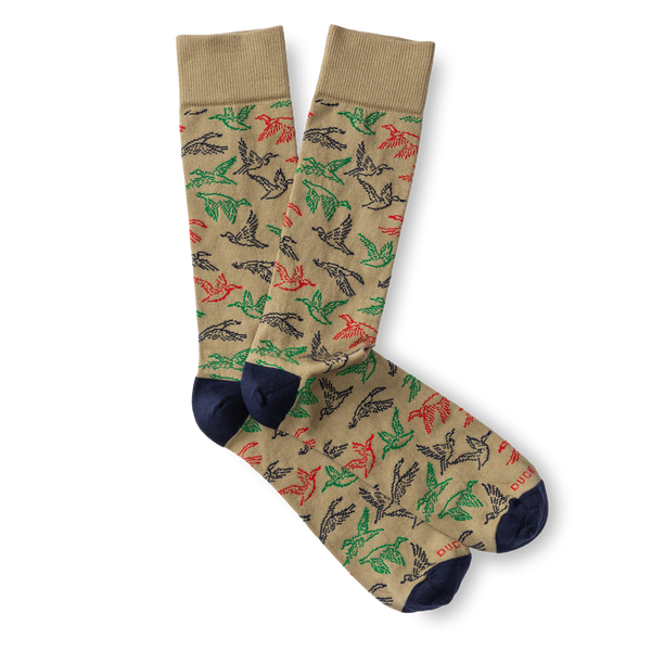 Flying Mallard Sock - Khaki