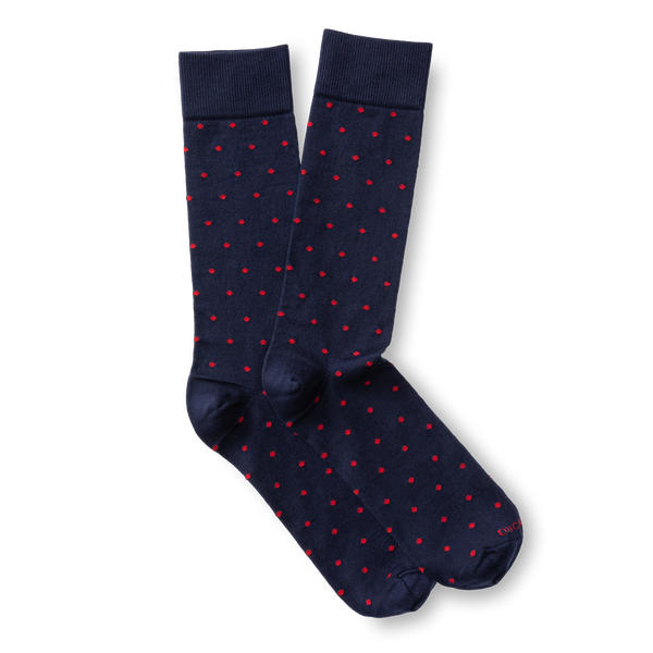 Polka Dot Sock - Navy