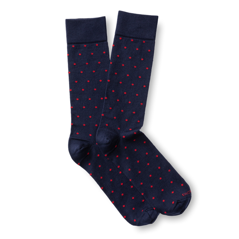 Polka Dot Sock - Navy