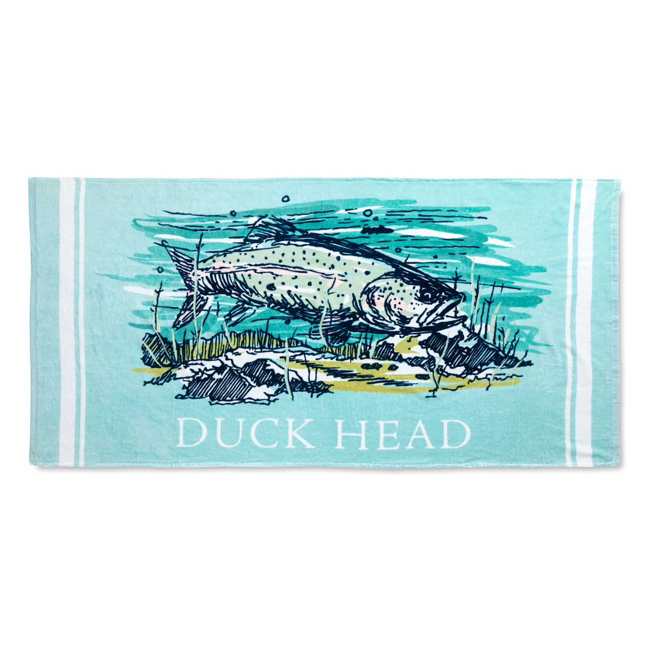 Trout Beach Towel - Pastel Blue
