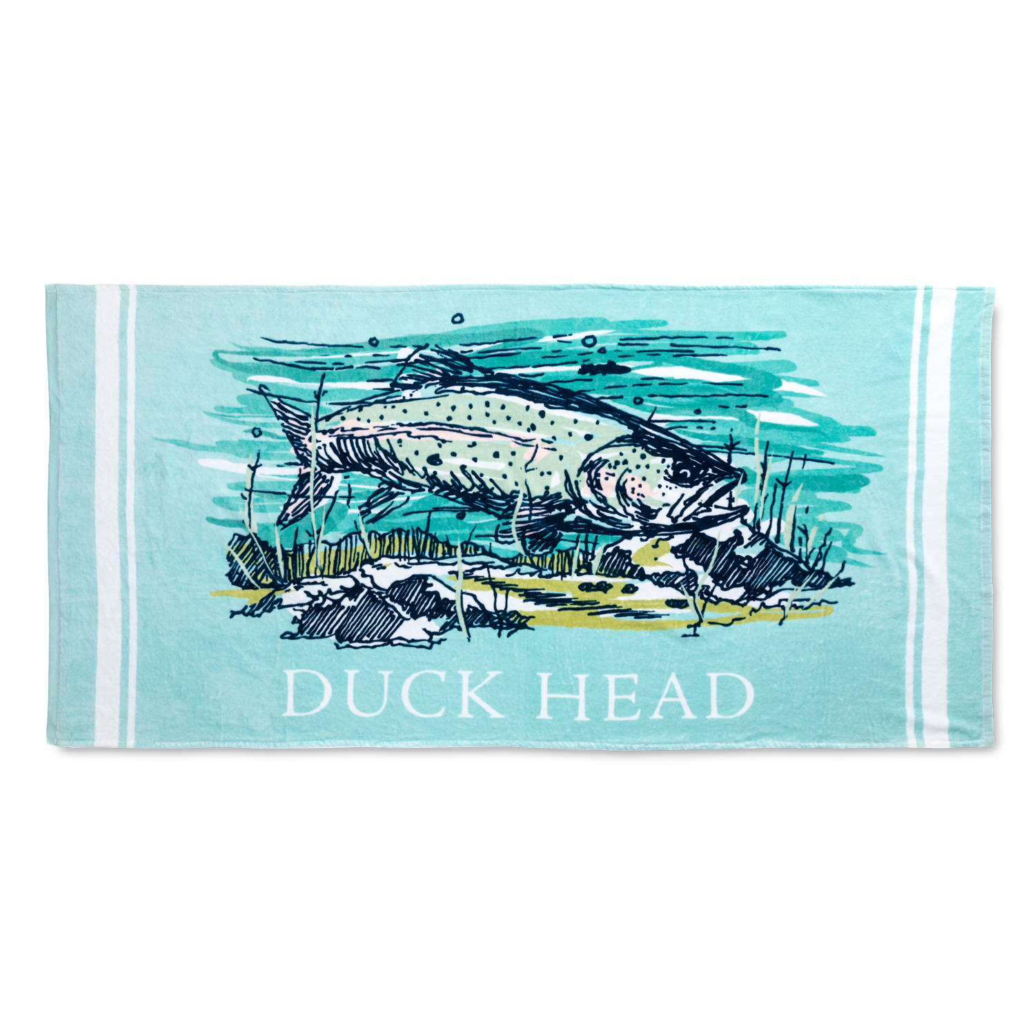 Trout Beach Towel - Pastel Blue