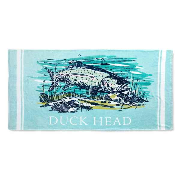 Trout Beach Towel - Pastel Blue