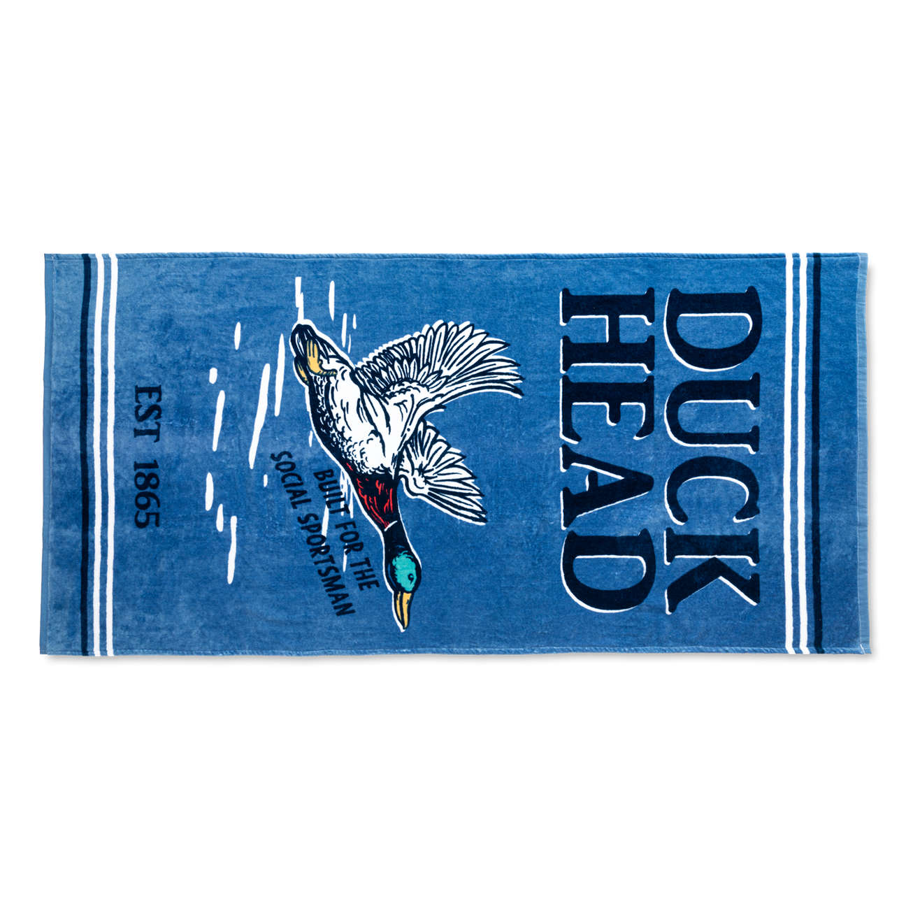 Built For The Social Sportsman Beach Towel - Lake Blue