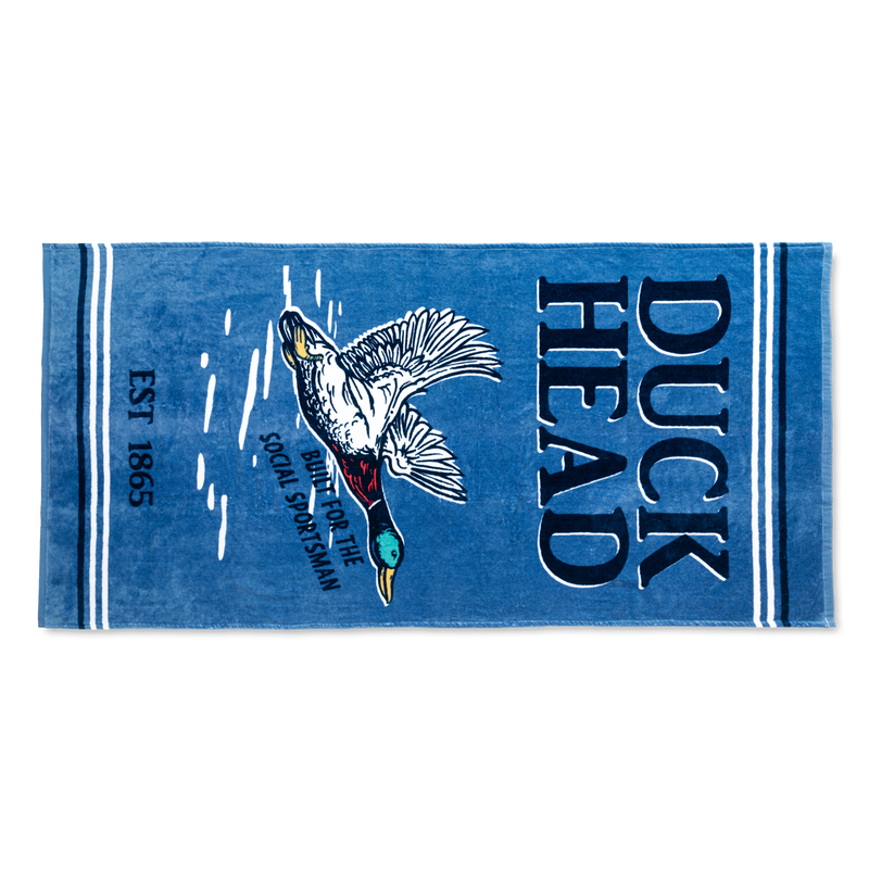 Built For The Social Sportsman Beach Towel - Lake Blue