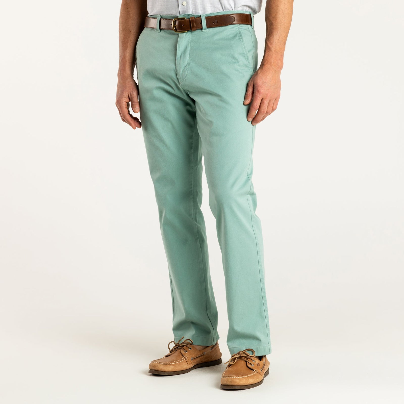 Classic Fit Gold School Chino - Seaboard Green