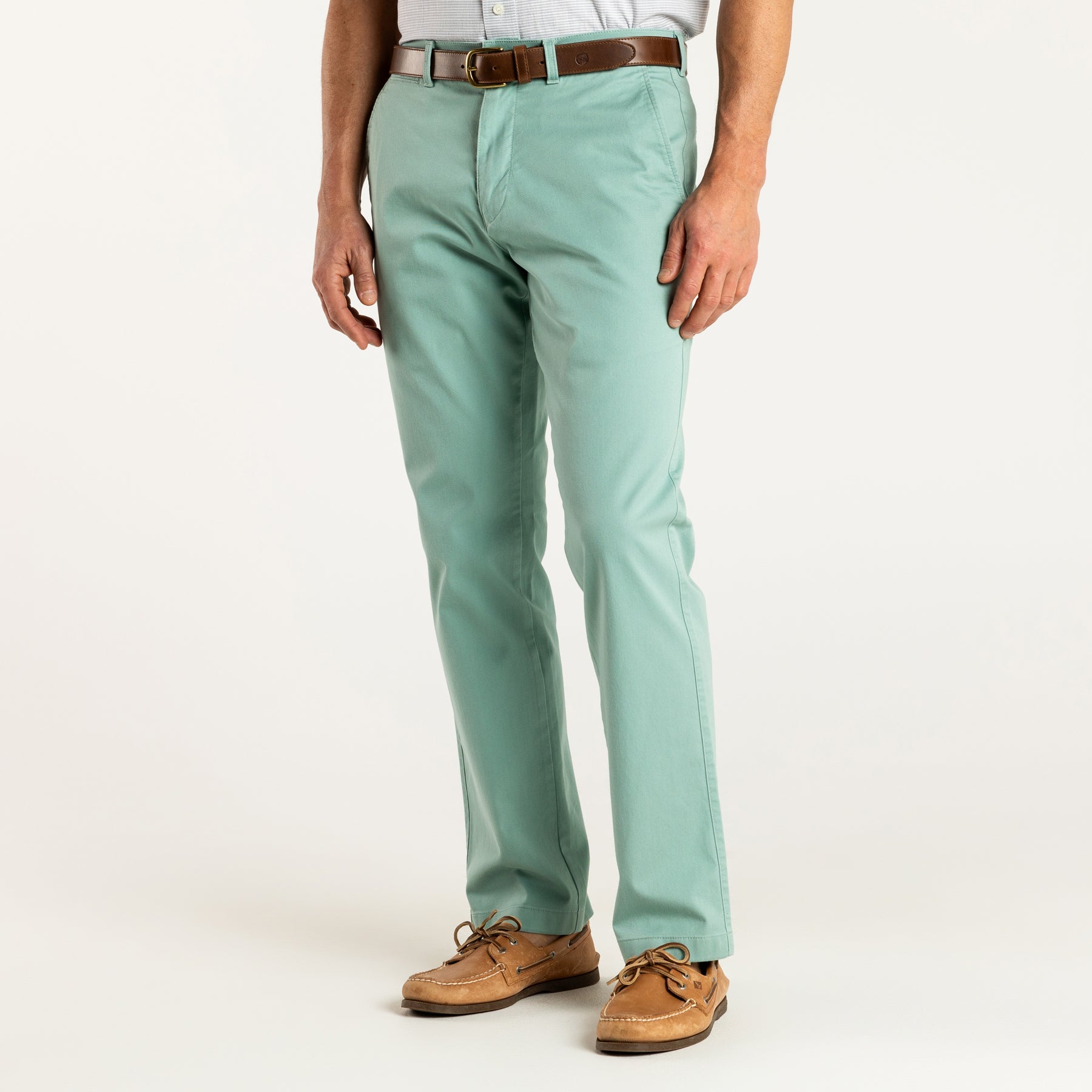 Classic Fit Gold School Chino - Seaboard Green