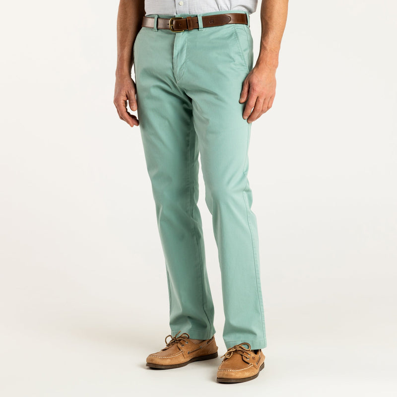 Classic Fit Gold School Chino - Seaboard Green