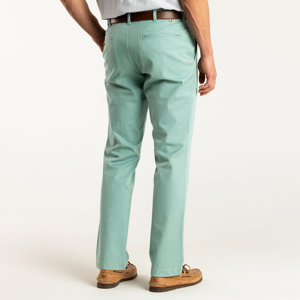 Classic Fit Gold School Chino - Seaboard Green