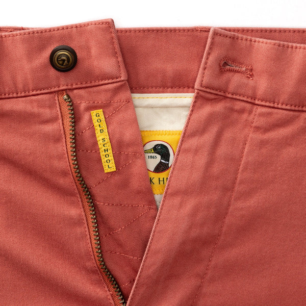 Classic Fit Gold School Chino - Faded Red