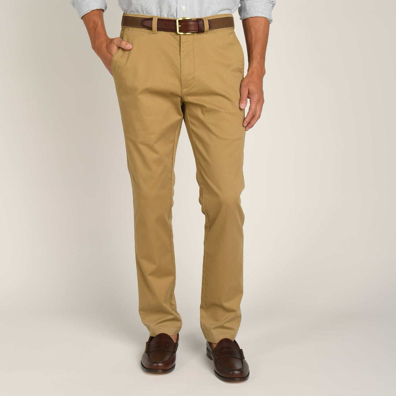 Slim Fit Gold School Chino - Dark Khaki