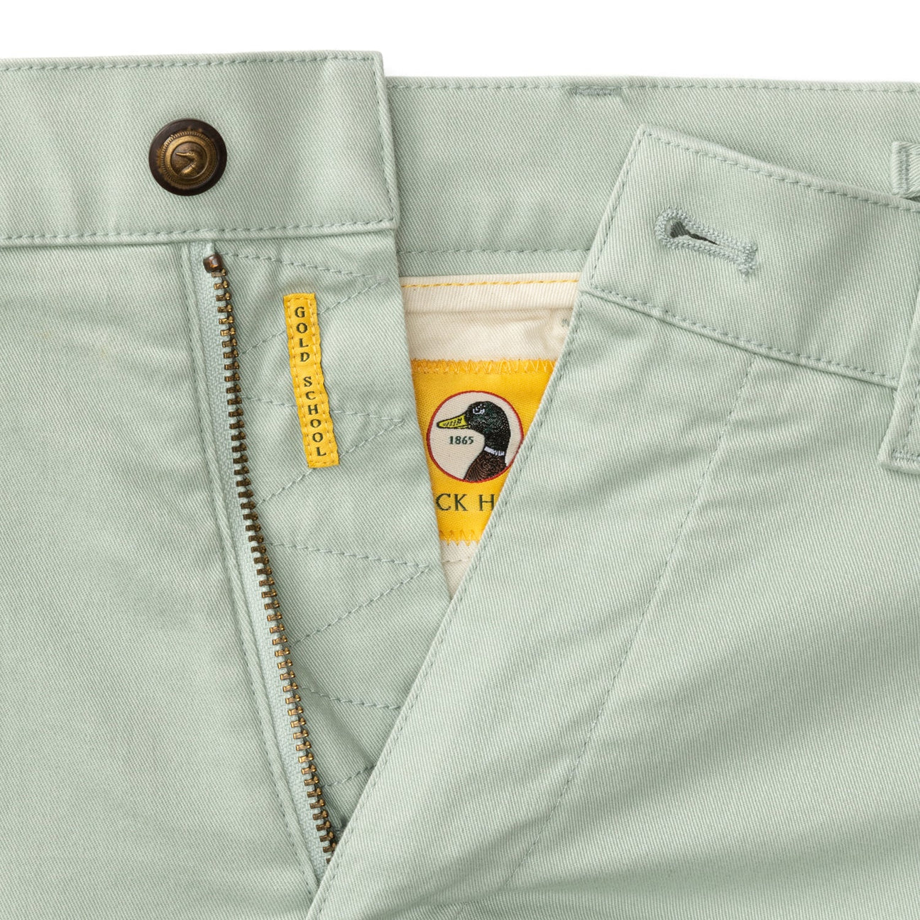 Classic Fit Gold School Chino - Shadow Green