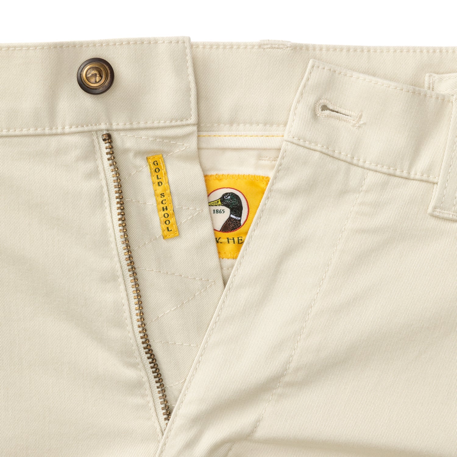 Classic Fit Gold School Chino - Stone Gold Patch